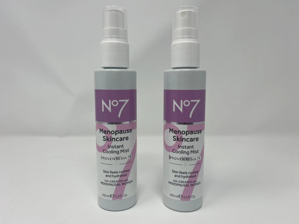 No7 Menopause SkinCare Instant Cooling Mist 3.3 Oz /100ml
