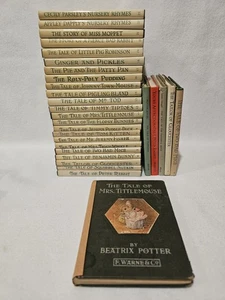 29 Vintage Peter Rabbit Beatrix Potter kleine gebundene Bücher 23 Set & andere - Bild 1 von 8