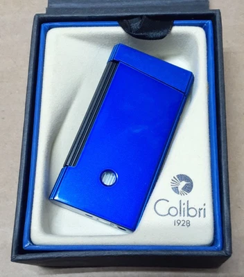 COLIBRI VOYAGER L1400D7, ENCENDEDOR DOBLE JET, AZUL/NEGRO Foto 1 de 4