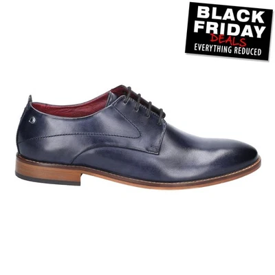 Base London Zapatos Derby Formales Casual Inteligentes Para Hombre Color Marino - Imagen 1 de 4