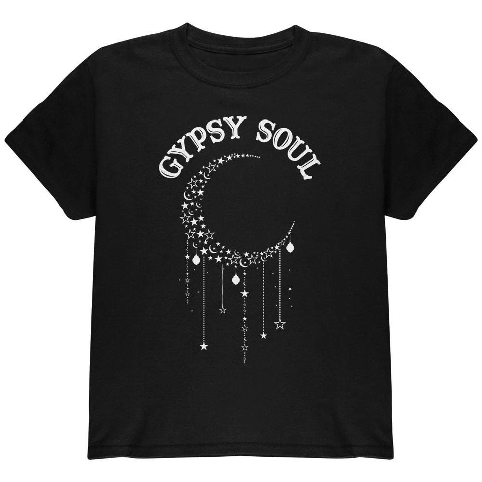 Camiseta Halloween Gypsy Soul Crescent Moon Juvenil Foto 1 de 1