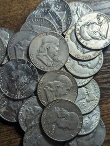 Franklin Half Dollars , 90% Silver Choose How Many! Free Shipping!! - Picture 1 of 1