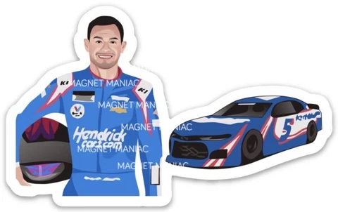 Kyle Larson likeness magnet - NASCAR #5 Chevy Camaro ZL1 - Hendrick Motorsports Cover