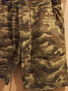 MILITARY CAMOFLAGE COTTON SHORTS SIZE XL 42-46-48', used, GOOD - Picture 1 of 17