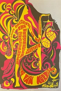 PÓSTER VAN MORRISON en Santa Bárbara, CA (1967), ¡PRIMERA IMPRESIÓN ORIGINAL! - Imagen 1 de 11