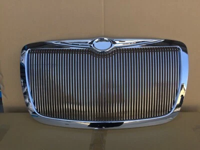Front Grille All Chrome Slim Vertical Style FOR '2005-'2010 Chrysler 300/300C - Image 1 of 3