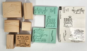 2005 Stampin' Up! Rubber Stamps Love Ya Bunches set of 6 New - Picture 1 of 2