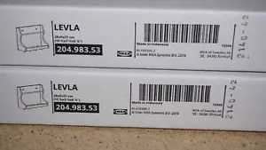 (2 Set) IKEA LEVLA Wall Organizer Dark Brown 10 ¾x3 ½x8 ¼" 204.983.53 - Picture 1 of 3