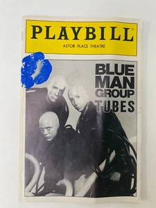 The Blue Man Group Playbill 1992 Off Broadway Signed Autographed Kiss Lips - Picture 1 of 4