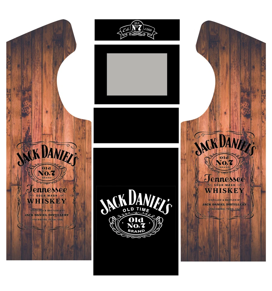 Stickers Borne Arcade - Modèle whisky bois - Photo 1/1