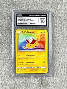 CGC 10 Ash's Pikachu SM108 Sun & Moon Black Star Promo I CHOOSE YOU 2017 Pokemon - Bild 1 von 2