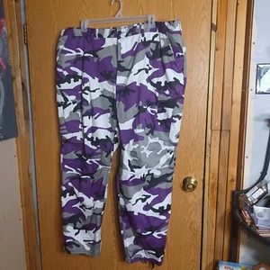 Rothco BDU Pants Purple Camo Womens XXX Large Regular 47 to 51 Waist - Picture 1 of 5