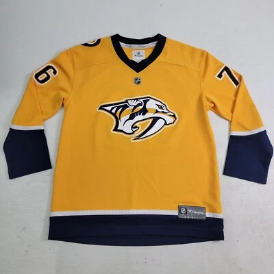 Camiseta deportiva de hockey PK Subban Nashville Predators juvenil L/XL amarilla azul fanáticos NHL Foto 1 de 4