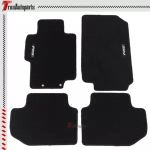 Fits 03-07 Honda Accord 2DR Black Nylon Floor Mats Front Rear Carpets 4PCS w/ RS - Picture 1 of 1