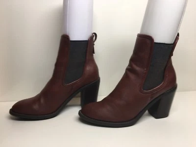 VTG WOMENS MERONA COWBOY BRICK RED BOOTS SIZE 10 - Изображение 1 из 4