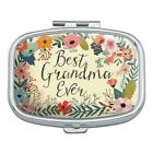 Best Grandma Ever Floral Rectangle Pill Case Trinket Gift Box