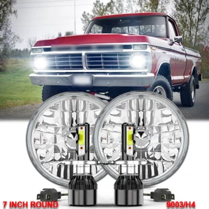 2X 7" INCH ROUND LED HEADLIGHTS HI/LO BEAM FOR FORD F100 PIKCUP 1969-1974 F150 - Picture 1 of 13