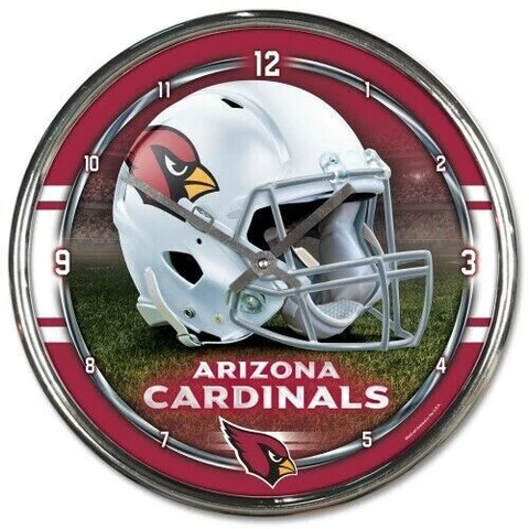 NFL ARIZONA CARDINALS  Chrome Wall Clock Cover