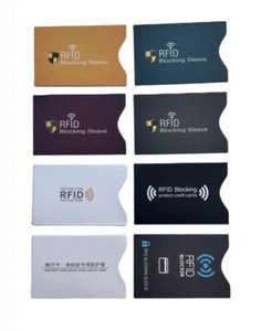 8 Credit Card Sleeve RFID Blocking Sleeve Identity Theft Protection Card Holder - Picture 1 of 10
