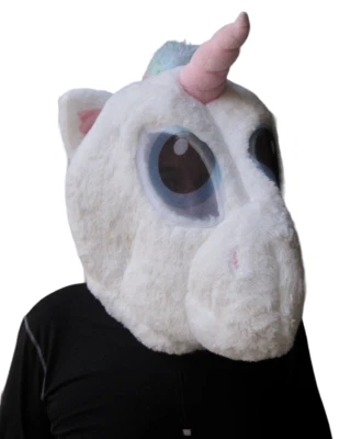 Dan Dee Greeter Unicorn Head Rainbow Cosplay Maskimals Kawaii Mardi Gras Pride - Image 1 of 4