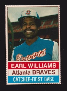 1976 HOSTESS #108  Earl Williams  ATLANTA BRAVES  ( Full Lines )  EX  B - Picture 1 of 2