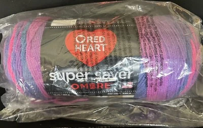 Red Heart Super Saver Ombre Yarn, Sweet Treat, 10oz, 482yds, Pinks & Purples New - Image 1 of 4