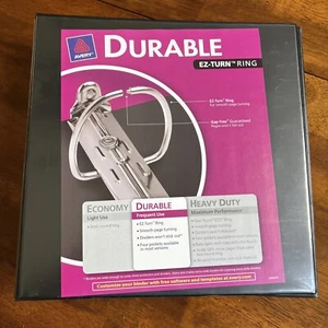 Avery Durable View 2” Binder 3 Ring EZ-Turn Rings One Black Binder NEW 696494 - Picture 1 of 7