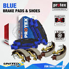 Front Rear Blue Disc Brake Pads + Brake Shoes for Ford Courie PC 2WD 4WD