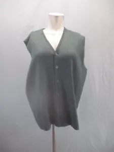 NUEVO CON ETIQUETAS BRANDINI WOOLMARK Talla L Para Hombres 100% Lana Merino Extra Fina Chaleco Abotonable 436 - Imagen 1 de 8