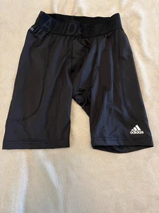 Adidas shorts kids size M Climalite compression training tights pull on black - Picture 1 of 10