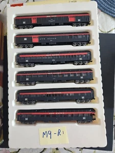 N SCALE TWO NEW AVEN HEAVY WEIGHT 6 CSR SETS, ALL GREEN & RED/BLACK SET - Picture 1 of 2