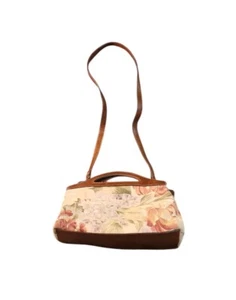 Relic Crossbody Bag Womens Pink Yellow Floral Small Top Handle Casual Canvas - Picture 1 of 12