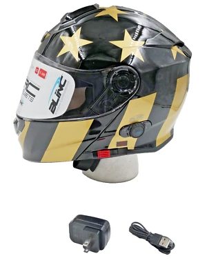 Casco de moto Torc T28B integrado Bluetooth estrella dorada talla XS - T28B05GDS21 Foto 1 de 4