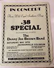 Vintage 38 Special & Danny Joe Brown Band Concert Flyer Jacksonville FL