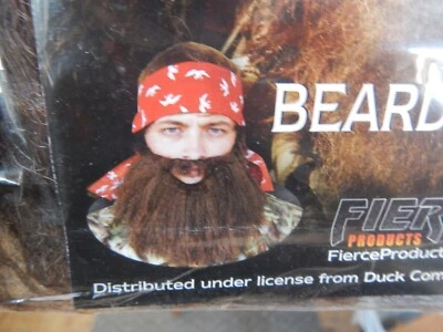 Lote de 4 Diadema Pato Dinastía Barba y Bandana Roja Marrón Barba Rizada Disfraz Foto 1 de 4