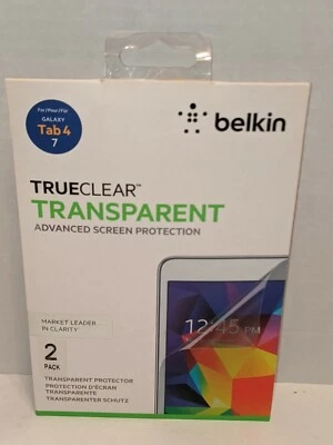 Belkin 7 inch Screen Protector for Samsung Galaxy Tab 4 (2 Pack) *NEW* - Image 1 of 3