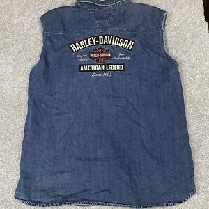 Veste homme Harley Davidson American Legend Biker Denim bleu jean 4XL EC