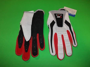 THOR MX MOTOCROSS ATV QUAD UTV BMX MOTORCYCLE ADULT WHITE & RED AC GLOVES - Picture 1 of 1