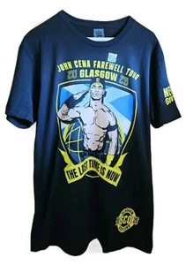 John Cena WWE Mens Navy Blue Farewell Tour 2025 Glasgow T-Shirt Size Medium NWOT - Picture 1 of 7