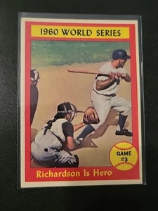 1961 Topps #308 World Series Records Bobby Richardson is Hero - Picture 1 of 2
