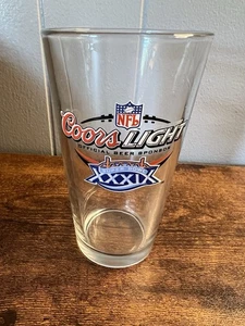 Vaso de cerveza ligero Super Bowl XXXIX Coors New England Patriots vs. Eagles NFL 12 oz - Imagen 1 de 2