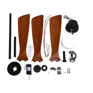 Blades Black Walnut Ceiling Fan With Light Remote Control For Indoor Outdoor - Picture 1 of 2