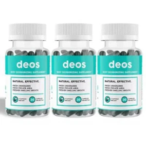 Paquete de 1-3 suplementos desodorantes internos DEOS - desodorante de cuerpo completo - 30 cápsulas - Imagen 1 de 12