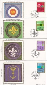 1982 GUERNSEY SCOUTING DECIMAL STAMP BENHAM HIGH ST. SILK FIRST DAY COVERS #21 - Picture 1 of 3