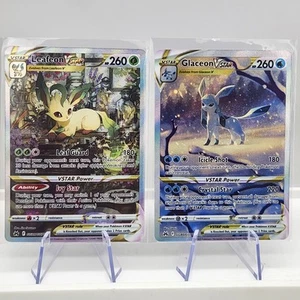 (2) Glaceon Vstar & Leafeon Vstar Crown Zenith Pokemon TCG Card GG40/GG70 NM - Picture 1 of 7
