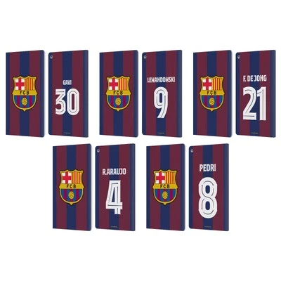 OFFICIAL FC BARCELONA 2023/24 PLAYERS HOME KIT LEATHER BOOK CASE FOR AMAZON FIRE - Image 1 of 4
