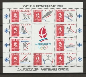 France 1992 Sc# B639 Mint MNH Winter Olympic Games Albertville '92 ski sheet - Picture 1 of 1