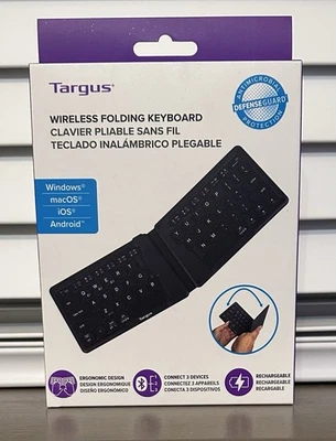 TARGUS Ergonomic Foldable Bluetooth Antimicrobial Keyboard Pocket-Sized Foldable - Image 1 of 2