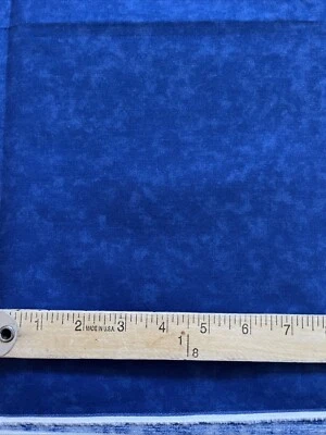 Blue Ocean Sea Water Marble Tonal Texture Blender Cotton Quilt Fabric Dark Navy - Image 1 of 3