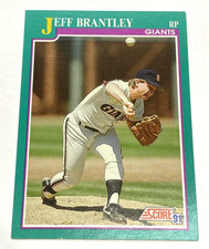 1991 Score San Francisco Giants Baseball Card #160 Jeff Brantley